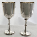 Pair of Silver Trophy Goblets for future Royal Navy Admiral P. M. R. Royds on H.M.S. Victoria. London 1891/92 George Jackson. 6 troy ounces.