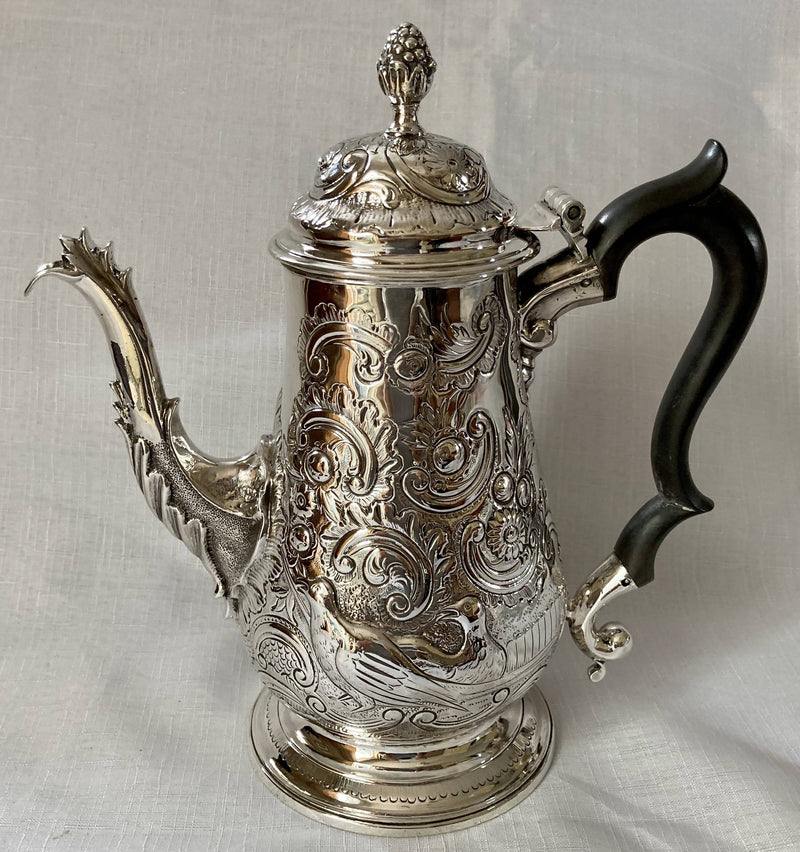 Hester Bateman, Georgian, George III, Silver Coffee Pot, London 1783, 26 troy ounces.