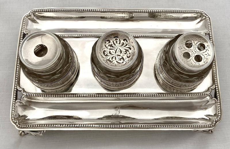 Georgian, George III, Silver Inkstand. London 1778 William Plummer. 19.8 troy ounces.