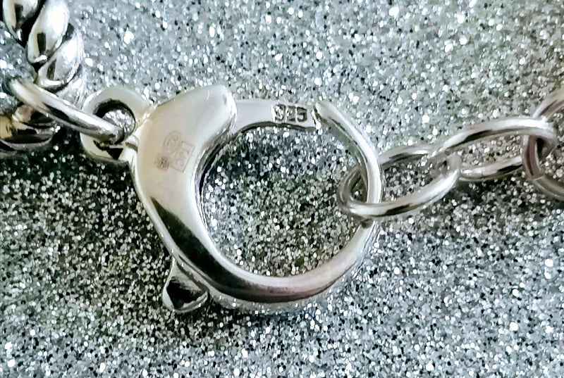 New Sterling Silver Statement Link Necklace - Size 20"