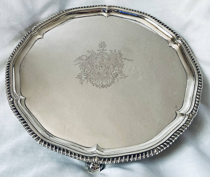 Georgian, George II, Silver Salver, Arms of Holland. London 1759 John Cormick. 36 troy ounces.