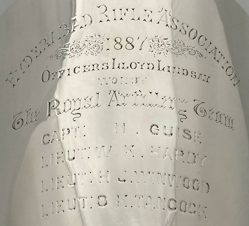 Indian Silver Regimental Trophy Cup for Hyderabad Rifle Association.  Peter Orr and Sons of Madras, circa 1887. 14.6 troy ounces.