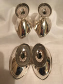 Georgian, George III, matching set of four silver pedestal salts. London 1784 Abraham Peterson & Peter Podio. 12.8 troy ounces.