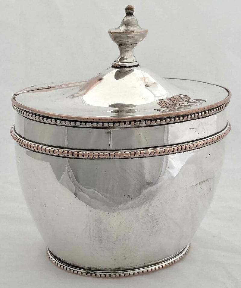 Georgian, George III, Old Sheffield Plate, Tea Caddy. Circa 1800.
