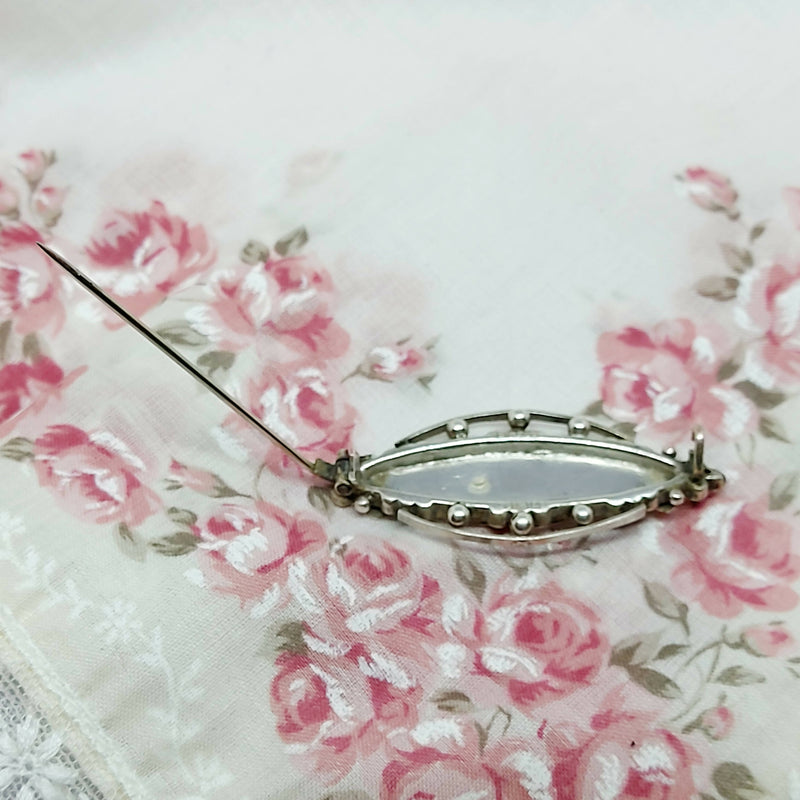 Victorian Silver Swallow Sweetheart Bar Brooch