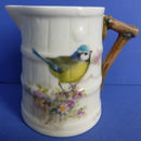 Royal Worcester Barrel Jug Blue Tit Signed by William Powell C1922