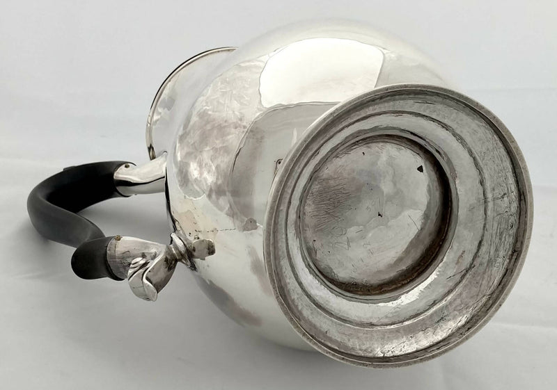 Georgian, George IV, Silver Hot Water Jug. London 1825 Michael Starkey. 20.2 troy ounces.
