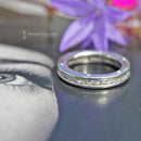 18ct White Gold Princess Cut Diamond 1.34cts Full Eternity Ring