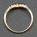 9ct gold fire opal wishbone ring