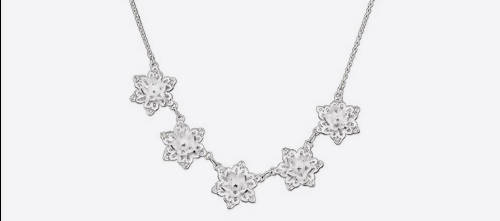 New Sterling Silver Floral Filigree Necklace - 18"