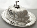 Old Sheffield Plate Dome with Silver Armorial & Handle for Robert Stephenson, Civil & Railway Engineer, Builder of the Rocket Locomotive.
