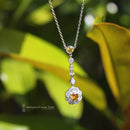 Handmade Platinum Yellow & White Diamond Necklace