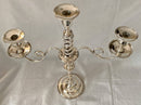 Georgian, George III, Pair of Old Sheffield Plate Three Light Candelabra, circa 1800 - 1810.