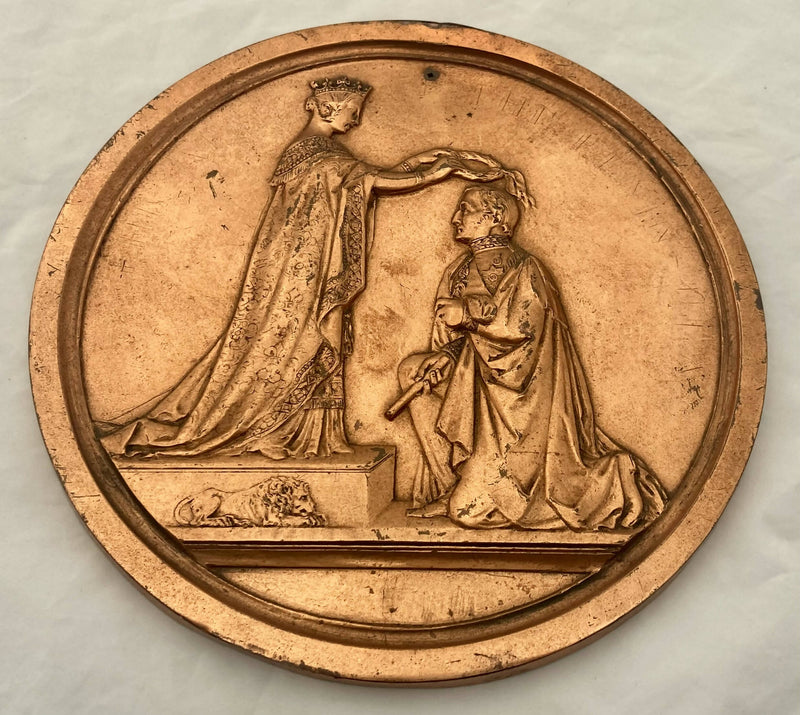 "The Army Of the Peninsula" Duke of Wellington Copper Relief Plaque.