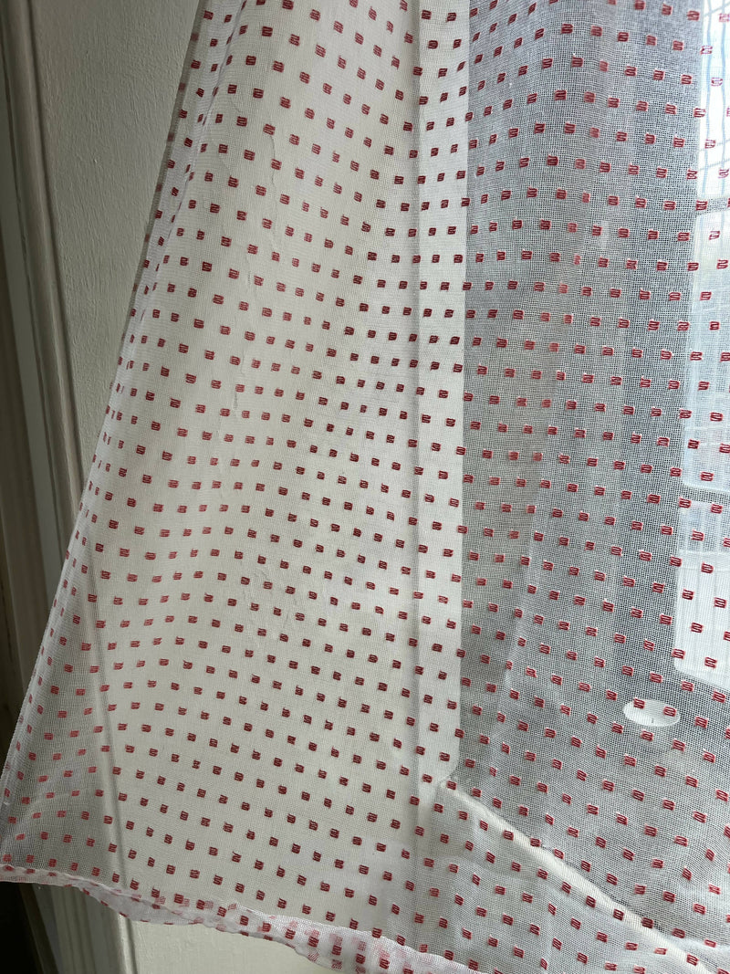 Scottish Madras By the Meter Polka Dot in Hot Pink 48” Wide to finish