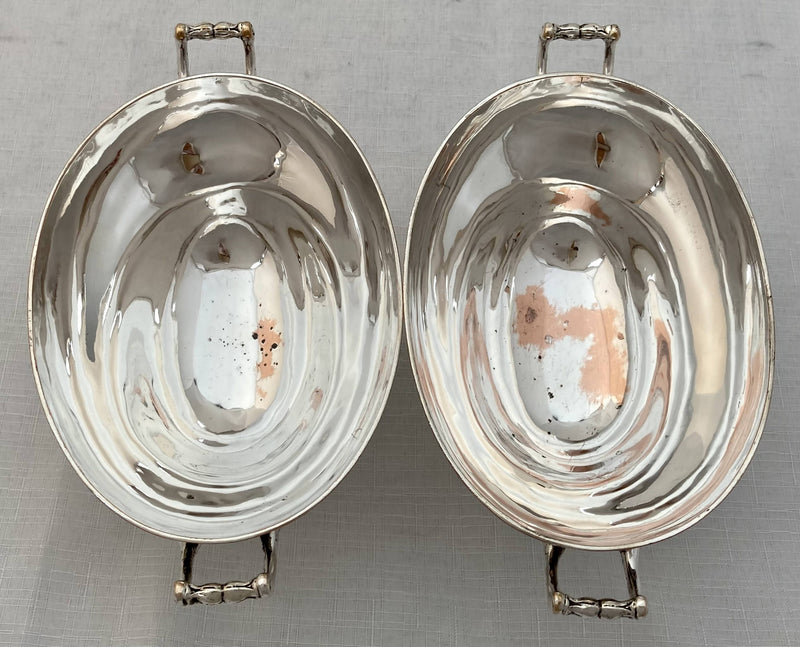Georgian, George III, Pair of Old Sheffield Plate Sauce Tureens. Circa 1810.