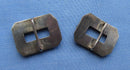 Pair Silver/White Metal Buckles Ornate Floral Decoration