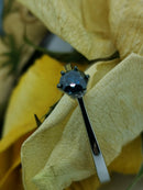 New 1/2 CT blue diamond solitaire ring (Size W)