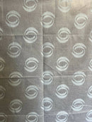 Scottish Madras Panel with Geometric Blue Swirl Design 59” / 43”