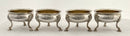 Georgian, George III, set of four silver salts. London 1792 Peter & Ann Bateman. 6 troy ounces.