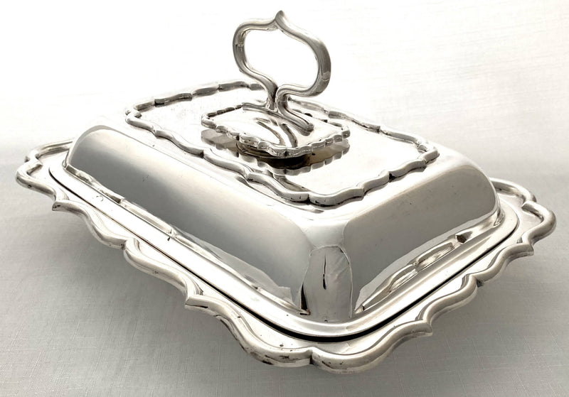Art Nouveau Silver Plated Entree Dish & Cover. Asprey London, circa 1905.