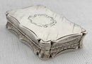 Victorian Silver Vinaigrette of Serpentine Form. Birmingham 1848 Nathaniel Mills.