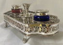 Georgian, George III, Old Sheffield Plate Galleried Inkstand, circa 1780 - 1800.