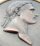 Napoleon Bonaparte Wooden Snuff Box Inset With A Bronze Medallion.