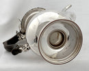Late Georgian Sheffield plated pedestal coffee pot with foliate decoration. Circa 1825.