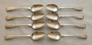 Georgian, George III, Set of Eight Silver Dessert Spoons. London 1811 Richard Crossley. 10 troy ounces.