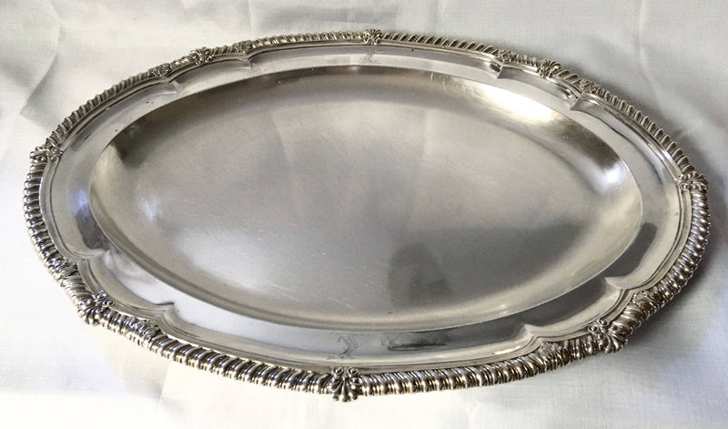 Georgian, George III, silver meat tray. London 1811 Paul Storr. 77.5 troy ounces.