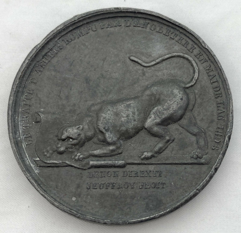 French Medal for the 1803 Declaration of War by Britain & Occupation of Hanover by the French Army.