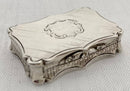 Victorian Silver Vinaigrette of Serpentine Form. Birmingham 1848 Nathaniel Mills.
