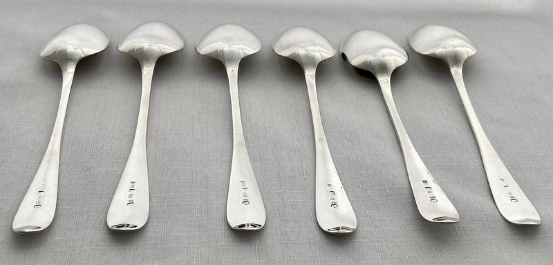 Georgian, George III, Six Scottish Silver Tablespoons. Edinburgh 1799 Francis Howden. 11 troy ounces.