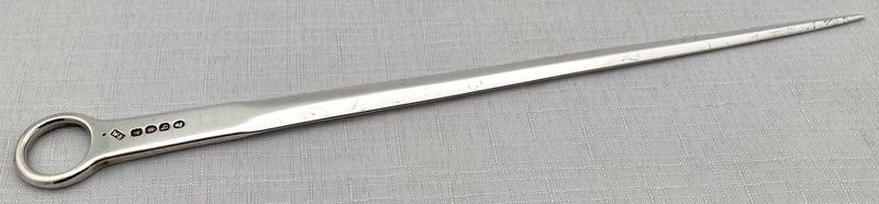 Georgian, George III, Silver Meat Skewer. London 1817 William Eaton. 2.5 troy ounces.