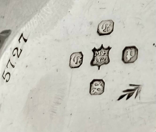 Late Victorian Set of Five Silver Plated Salts with Monogram of Alfred de Rothschild.