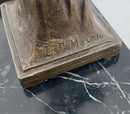 French Empire Style Gilt Metal & Portoro Marble Inkstand, After L&F Moreau.