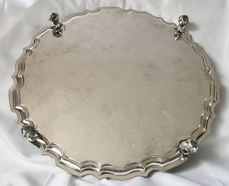 Georgian, George III, huge Old Sheffield Plate salver. Smith & Co of Birmingham, circa 1780 - 1790.