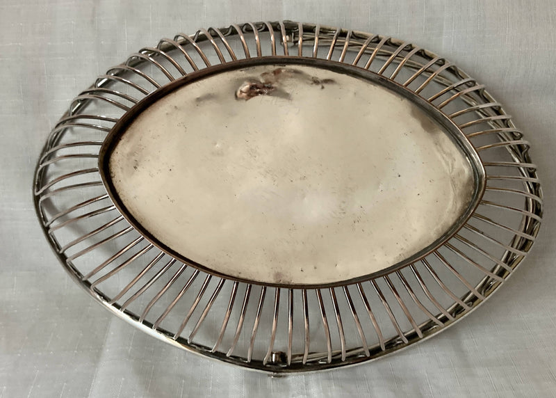 Georgian, George III, Old Sheffield Plate Wirework Basket, circa 1770 - 1800.