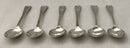 Victorian Set of Six Bright Cut Silver Teaspoons. Exeter 1876 Josiah Williams & Co. 2.5 troy ounces.