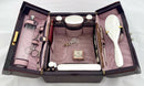 Edwardian Morocco Leather Vanity Case with Silver Fittings. London 1907 Charles Asprey & George Asprey.