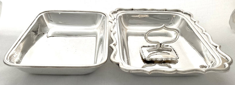 Art Nouveau Silver Plated Entree Dish & Cover. Asprey London, circa 1905.