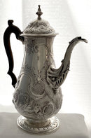 Georgian, George III, Silver Coffee Pot. London 1802 William Hall. 23.4 troy ounces.