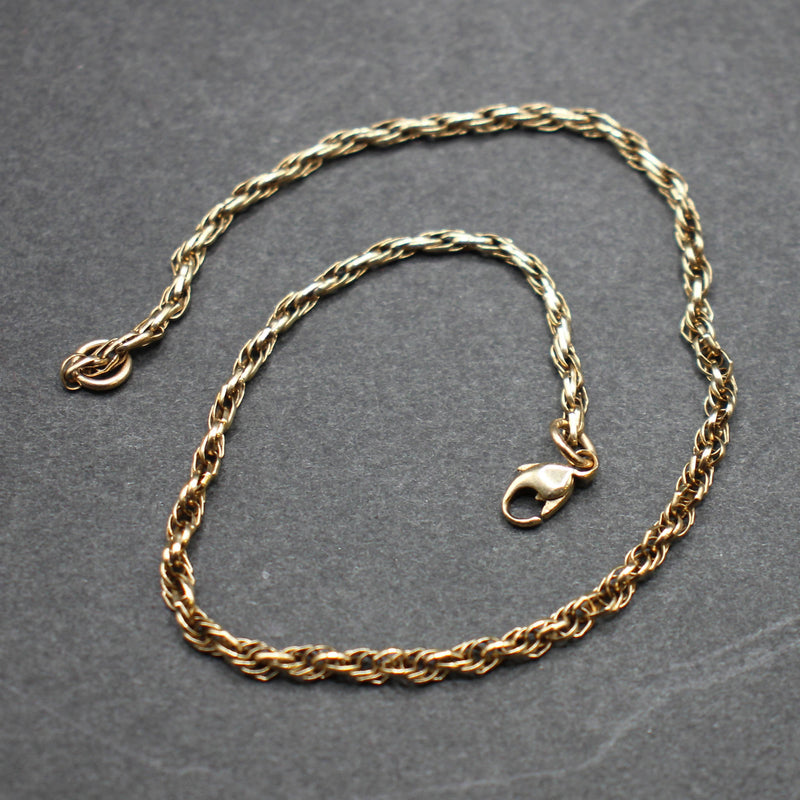 9ct gold rope twist bracelet