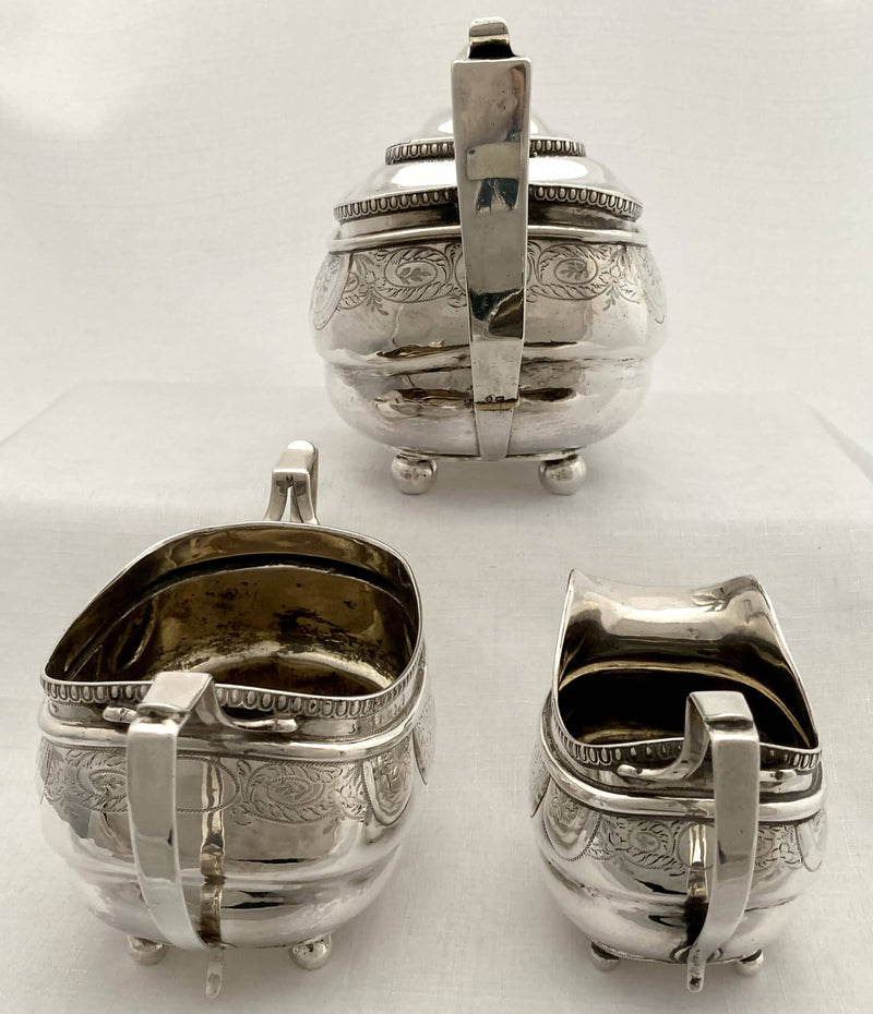 Georgian, George III, silver tea service. London 1811 Duncan Urquhart & Napthali Hart. 32 troy ounces.
