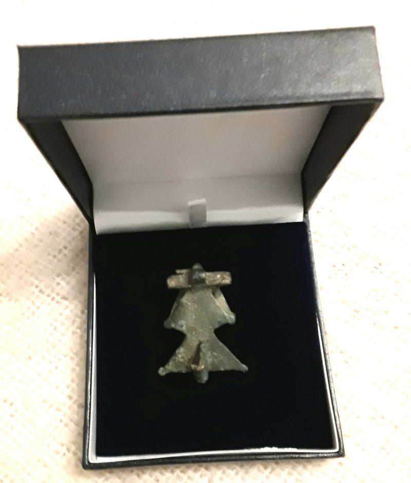 A Roman Aceica Style Decorated Bronze Cloak Brooch.
