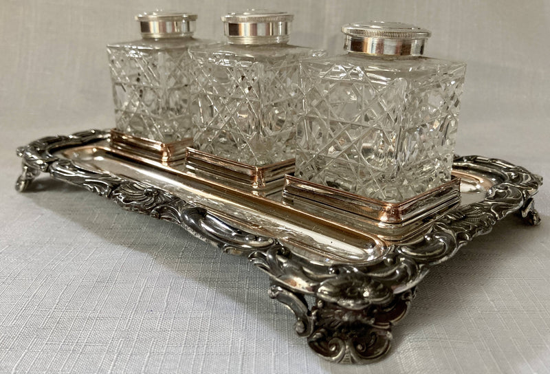 Georgian, George IV, Old Sheffield Plate Inkstand, circa 1820.