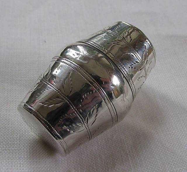 Silver Pocket Nutmeg Grater/Fully Hallmarked - Joseph Taylor,Birmingham 1799