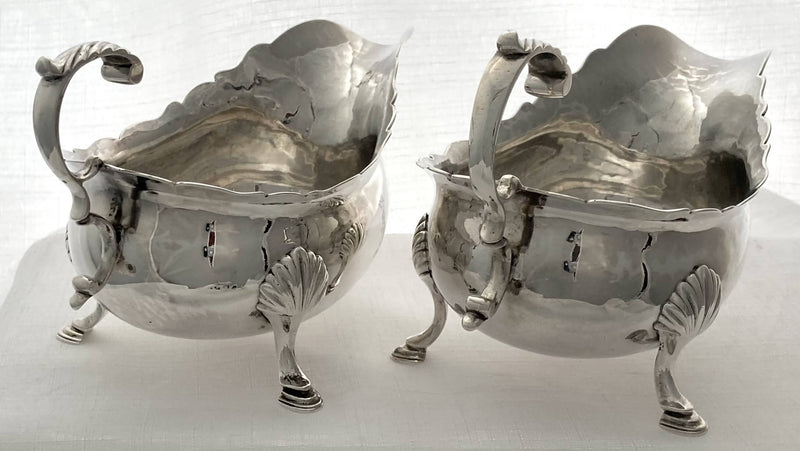 Georgian, George III, Pair of Silver Sauce Boats. London 1761 David Mowden. 14.2 troy ounces.