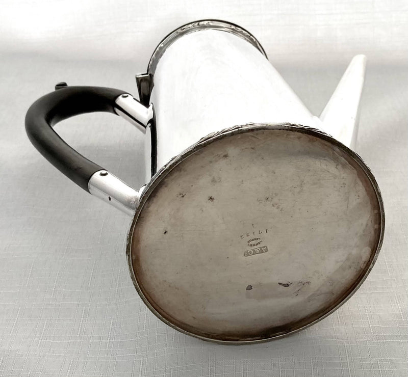Edwardian Silver Plated Coffee Pot. Asprey & Co. circa 1905.